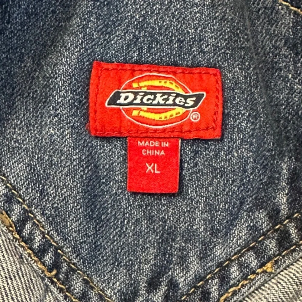 Dickies Carpenter Shortalls Juniors XL Blue Denim Relaxed Fit Utility - Picture 6 of 10